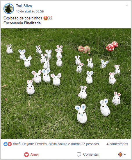 Explosão de coelhinhos amigurumis.